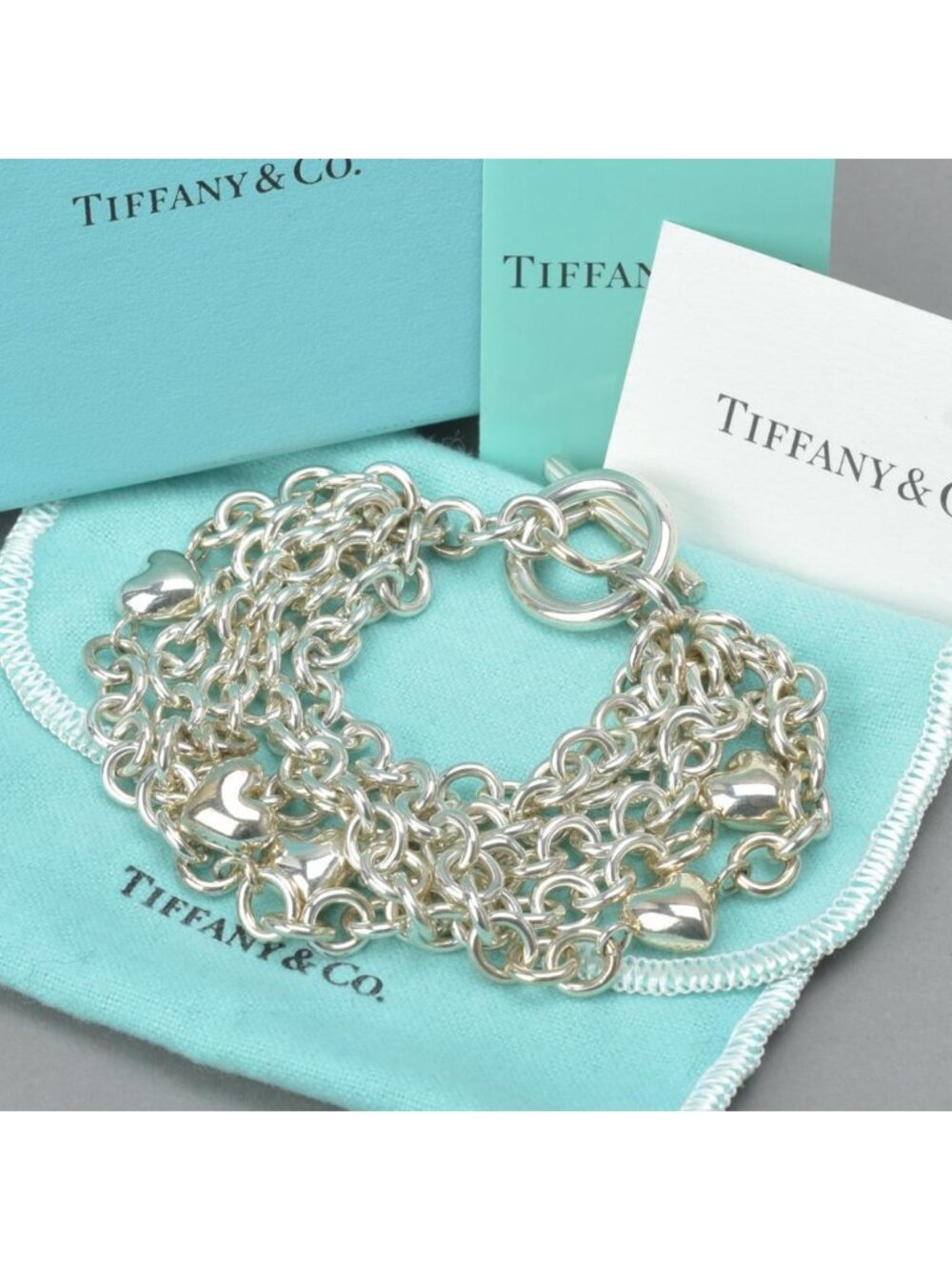 Tiffany & Co Heart 5 Bracelet Silver